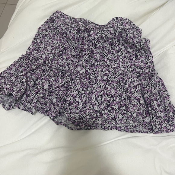 Purple floral skort (skirt with shorts built in) - Picture 2 of 4